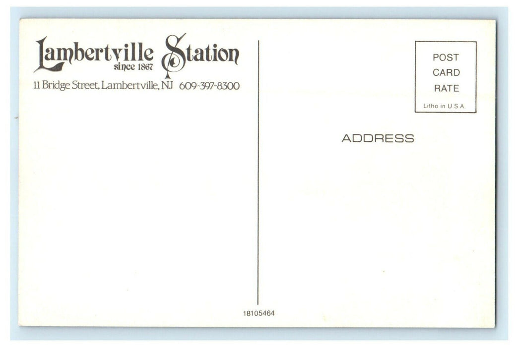 c1960's Lambertville Station Restaurant And Inn New Jersey NJ Vintage Postcard