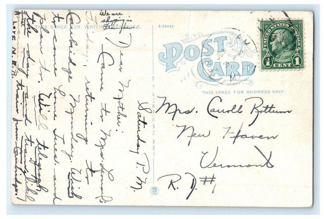 c1940s Lake Waushakum Framingham Massachusetts MA Posted Vintage Postcard