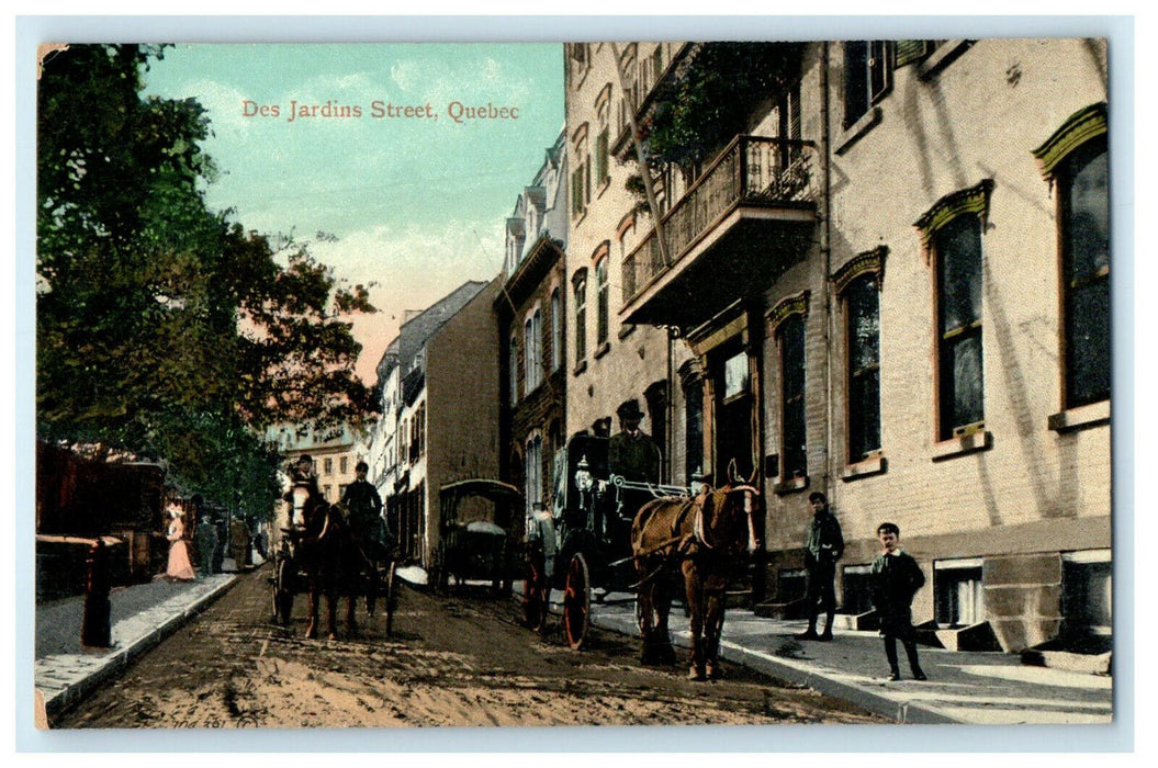 c1910s Des Jardins Street Quebec Canada EP Charlton & Coy LTD Antique Postcard