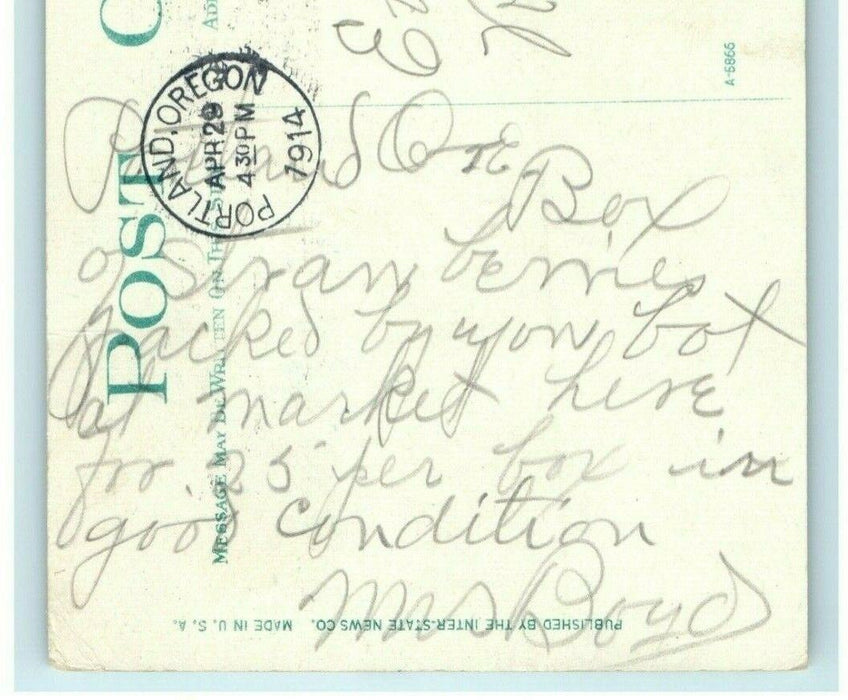 1914 Portland Oregon Business on Mississippi New Orleans Louisiana LA Postcard