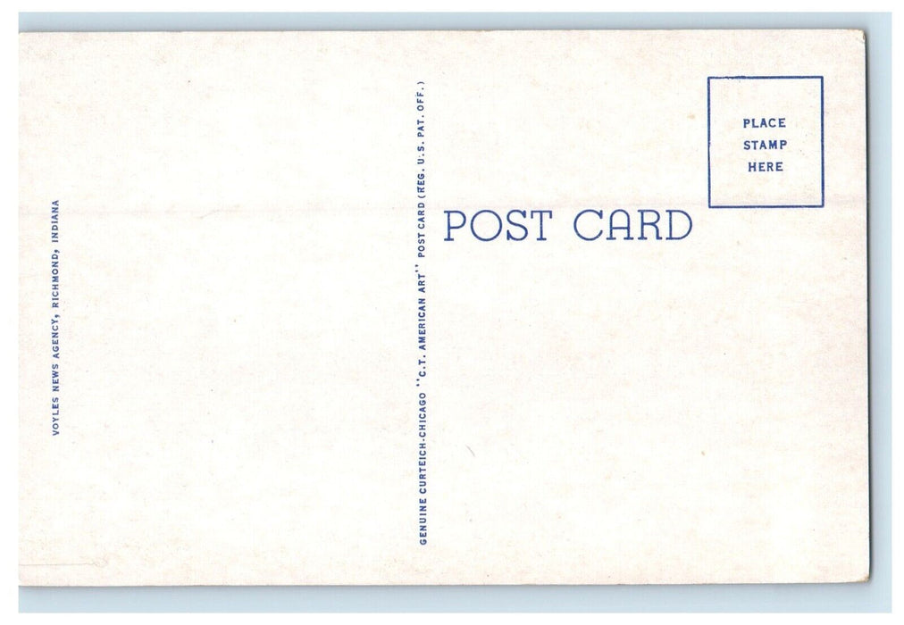 c1930's Reid Memorial United Presbyterian Church Richmond Indiana IN Postcard
