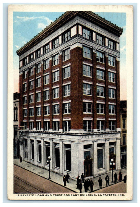 1916 La Fayette Loan and Trust Company Building La Fayette Indiana IN Postcard
