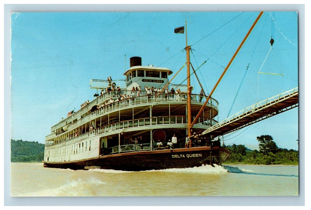 S.S Delta Queen Greene Line Strs. Inc Steamer Ship Cincinnati Ohio OH Postcard