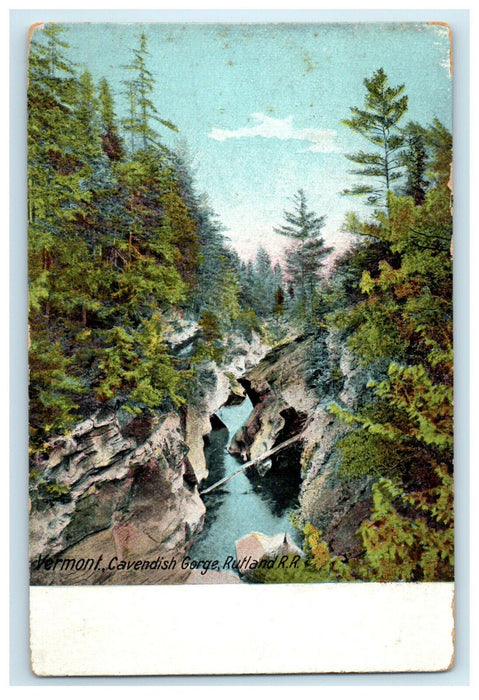 c1910s Cavendish Gorge Rutland Railroad Vermont VT Unposted Postcard