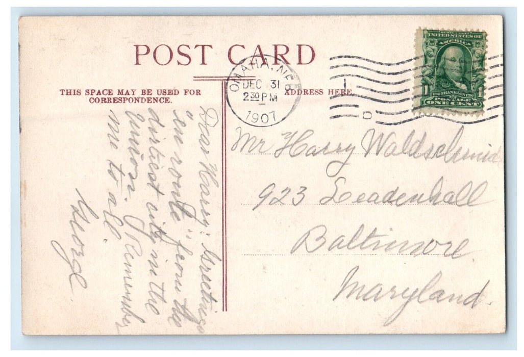 1907 Halsted Street Lift, Bridge, Chicago Illinois IL Antique Posted Postcard