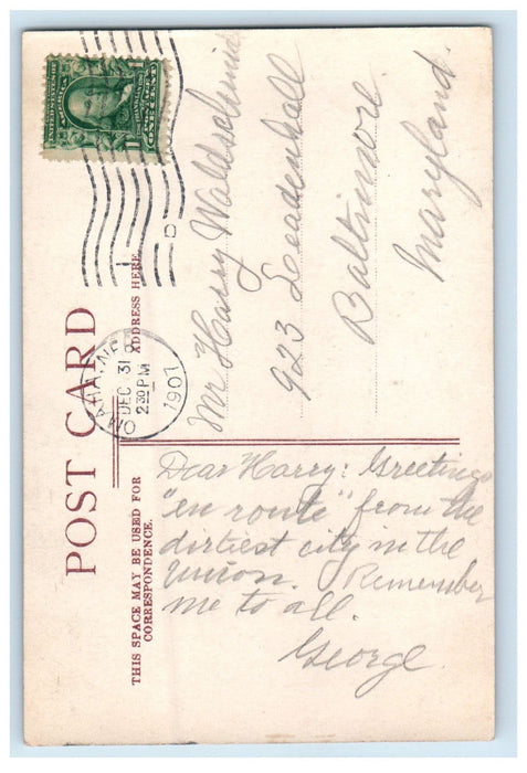 1907 Halsted Street Lift, Bridge, Chicago Illinois IL Antique Posted Postcard