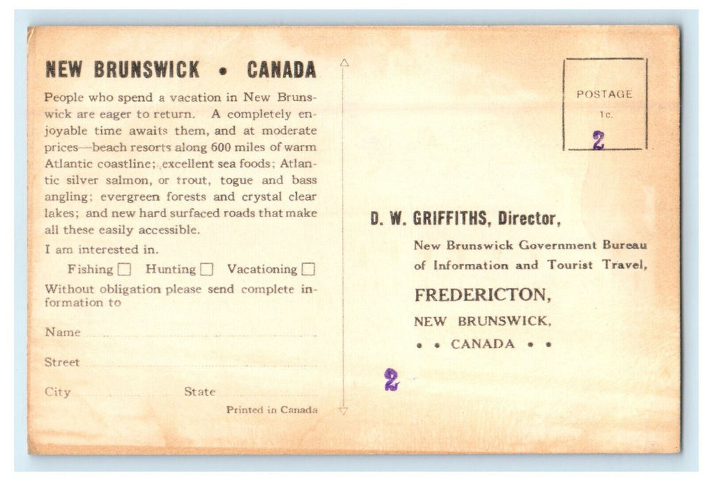 c1910 Province-By-The-Sea New Brunswick Canada CA Foreign Unposted Postcard