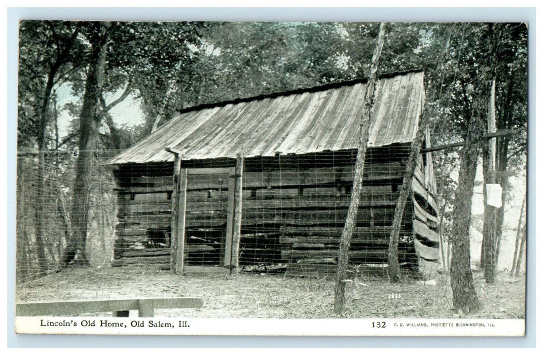 c1910s Lincoln's Old Home, Old Salem Illinois IL Photoette Unposted Postcard