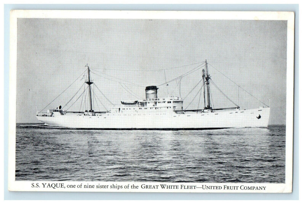 1983 S.S Yaque Nine Sister Ship Great White Fleet United Fruit Company Postcard