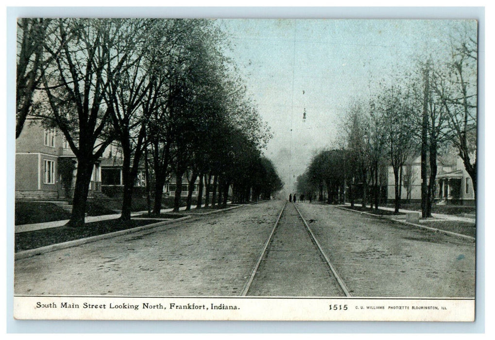c1910s South Main Street, Frankfort Indiana IN Photoette Antique Postcard