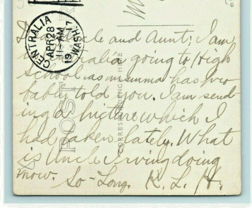 1917 Scenic Train Ride to Mt. Rainier Washington WA RPPC Photo Antique Postcard