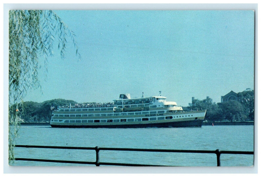 Wilson Boat Line Potomac River Cruise Mount Vernon Washington D.C Postcard
