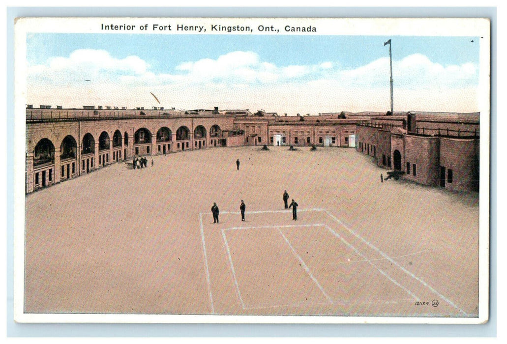 c1940s Interior of Fort Henry, Kingston Ontario Canada CA Unposted Postcard