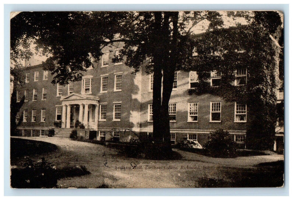 c1910's Earlham Hall And Earlham College Richmond Indiana IN Antique Postcard