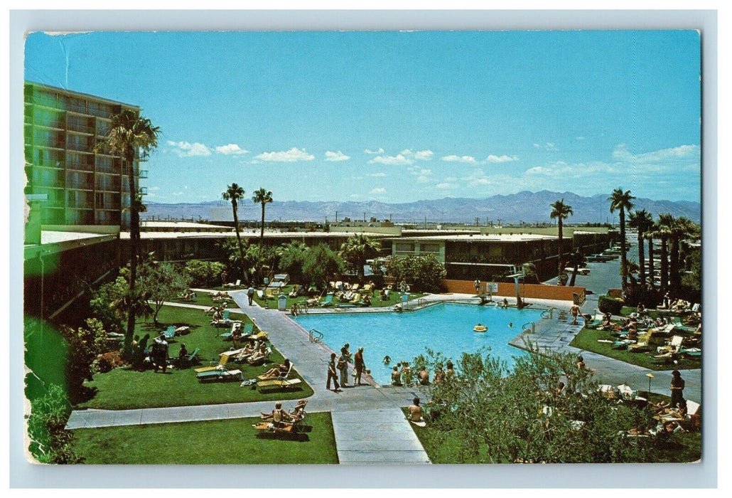 View Of Stardust Hotel Swimming Pool Las Vegas Nevada NV Vintage Postcard