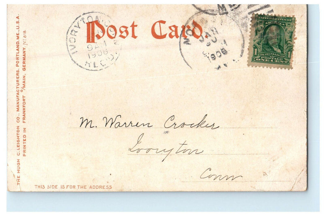 1906 Gibson Grover, Lake Pennesseewassee Norway Maine ME Antique Posted Postcard