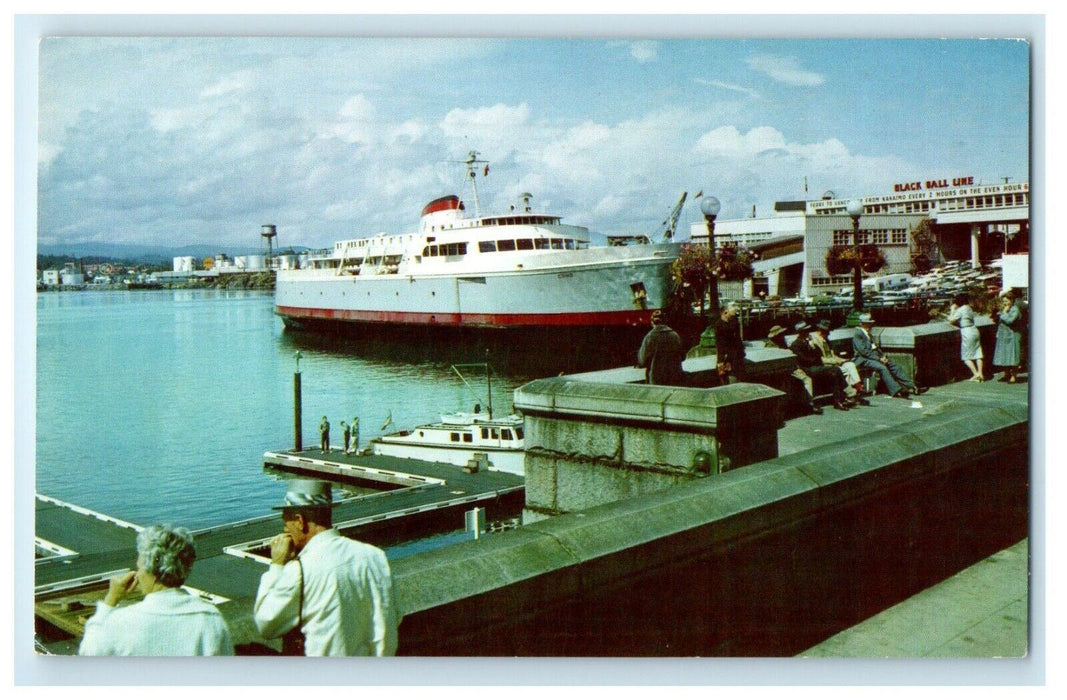 M.V Coho At Black Hall Dock Victoria British Of Columbia Canada Postcard
