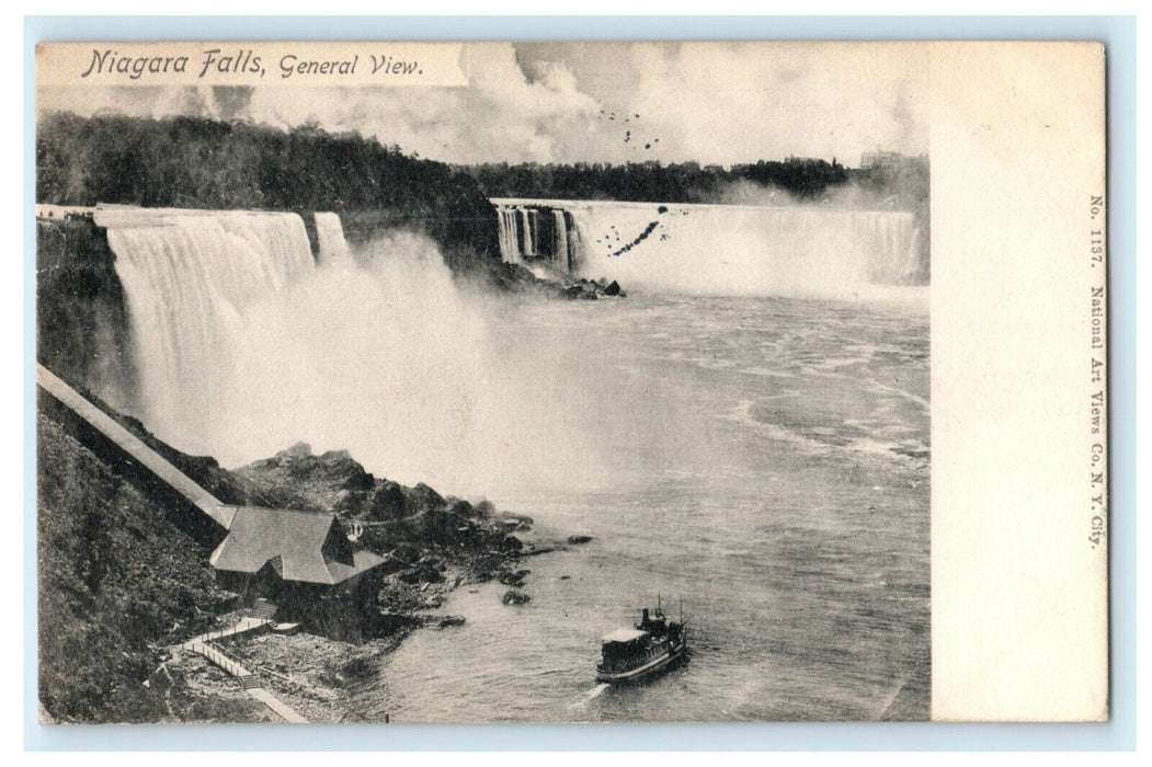 1904 General View Niagara Falls New York NY Posted Antique Postcard