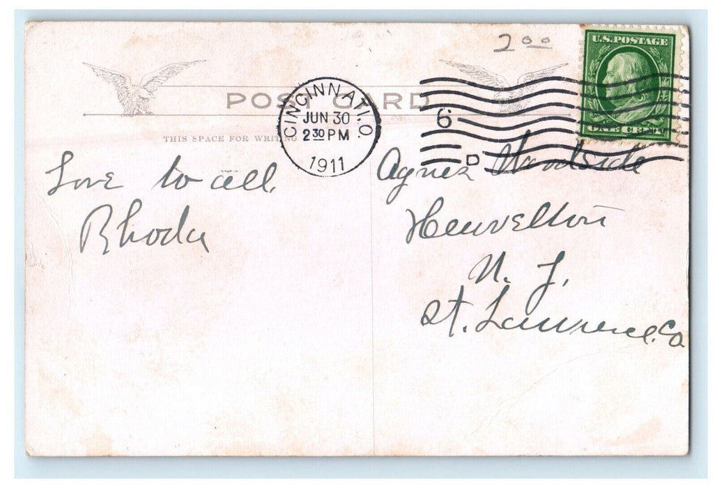 1911 Tranvia Scene, Post Office, Cincinnati Ohio OH Posted Antique Postcard