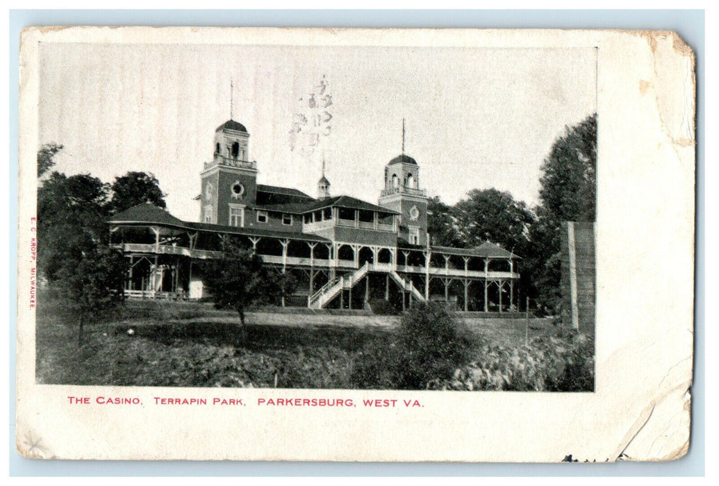 1905 Holley N.Y The Casino, Terrapin Park, Parkersburg West Virginia WV Postcard