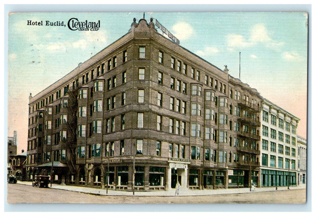 1914 Hotel Euclid, Cleveland's Sixth City Ohio OH Posted Antique Postcard
