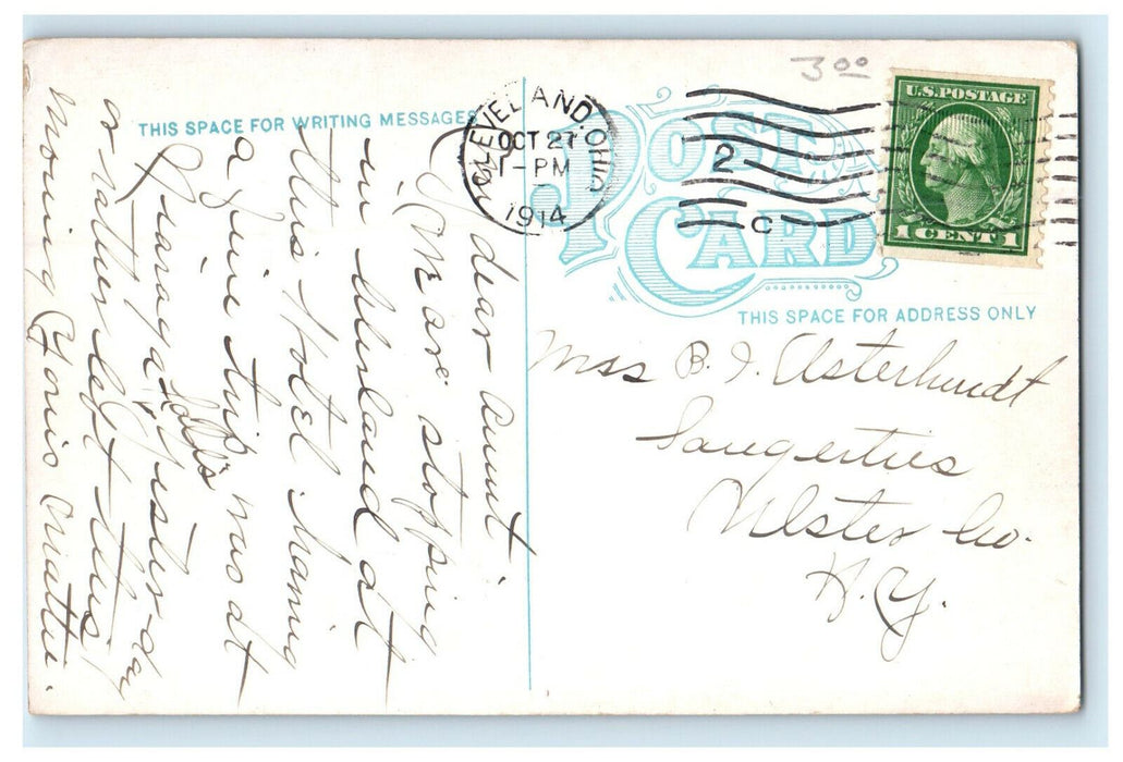 1914 Hotel Euclid, Cleveland's Sixth City Ohio OH Posted Antique Postcard
