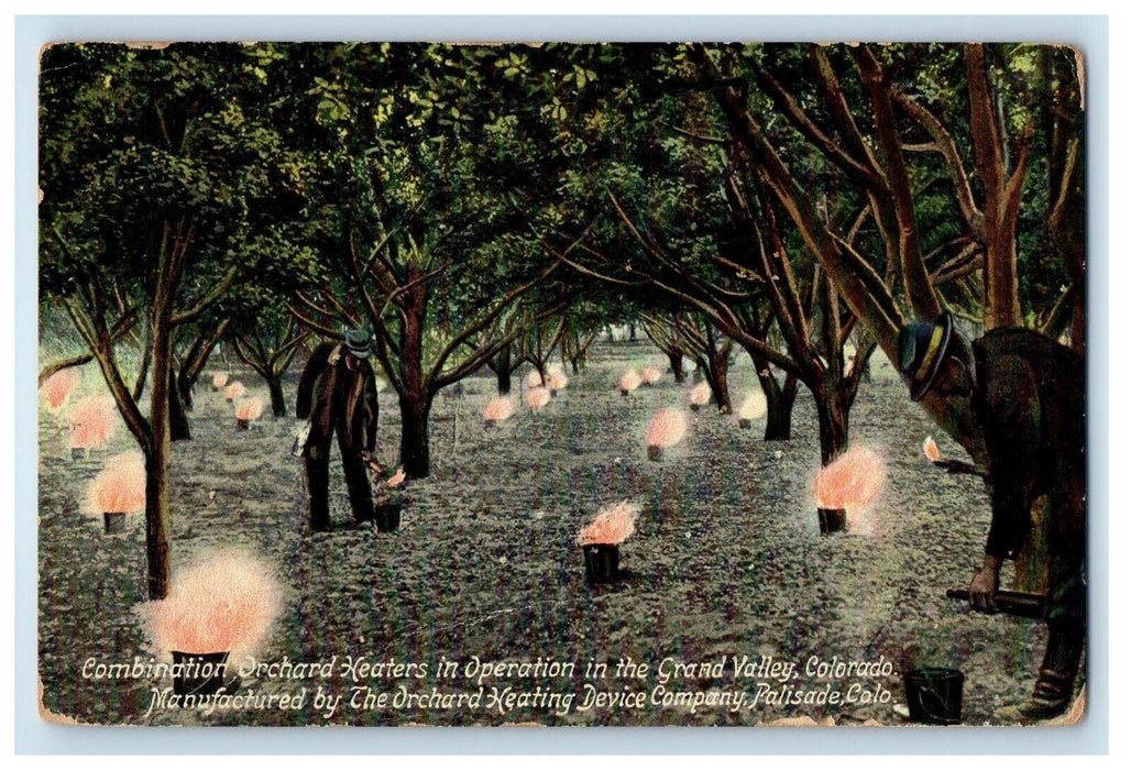 1909 Orchard Heaters Device Company Grand Valley Colorado CO Antique Postcard