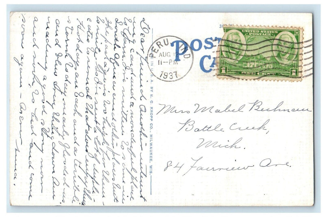 1937 Good Samaritan Hospital E. Vaile Avenue Kokomo Indiana IN Vintage Postcard