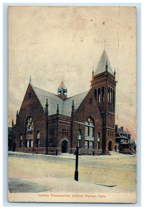 1914 Central Presbyterian Church Denver Colorado CO Posted Antique Postcard