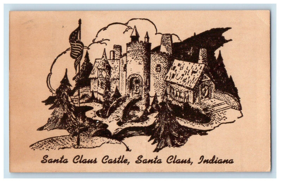1949 Santa Claus Castle Santa Claus Indiana IN Posted Vintage Postcard
