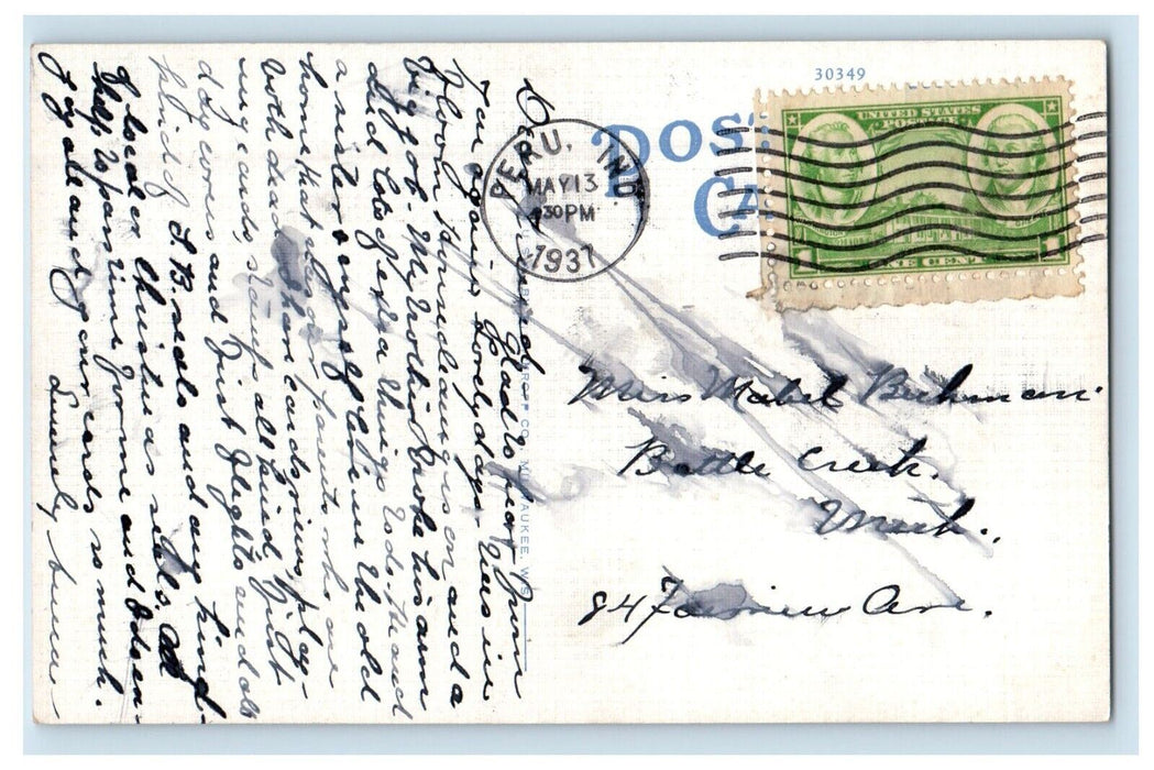 1937 Kokomo Country Club View Kokomo Indiana IN Posted Vintage Postcard