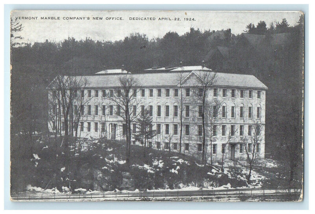 c1940's Vermont Marble Company's New Office Building Unposted Vintage Postcard