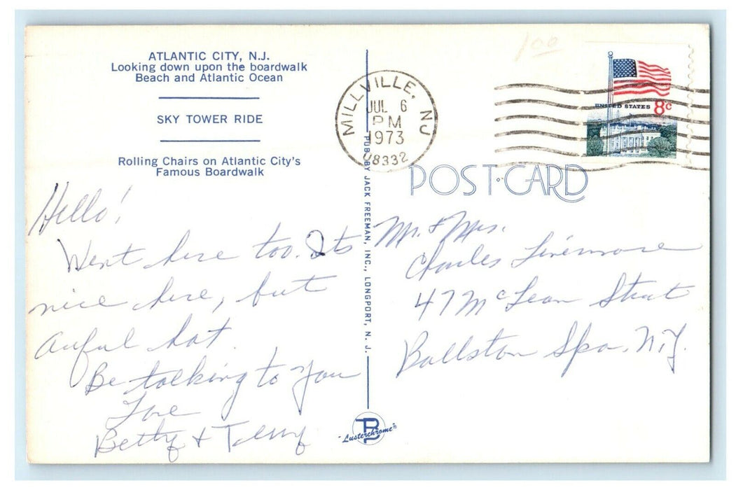 1973 Greetings From Atlantic City New Jersey NJ Multiview Postcard