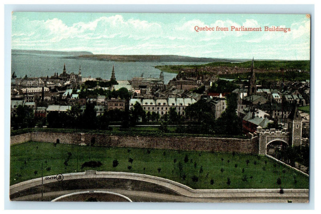 c1910s Quebec from Parliament Buildings Canada CA V & Sons Postcard