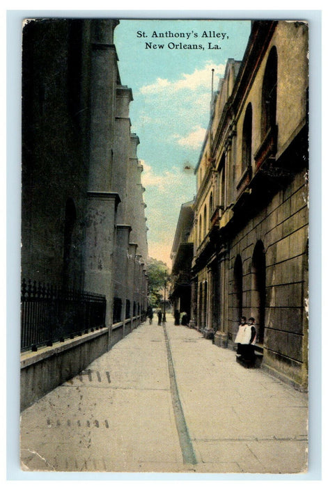 1912 St. Anthony's Alley, New Orleans Louisiana LA Posted Antique Postcard