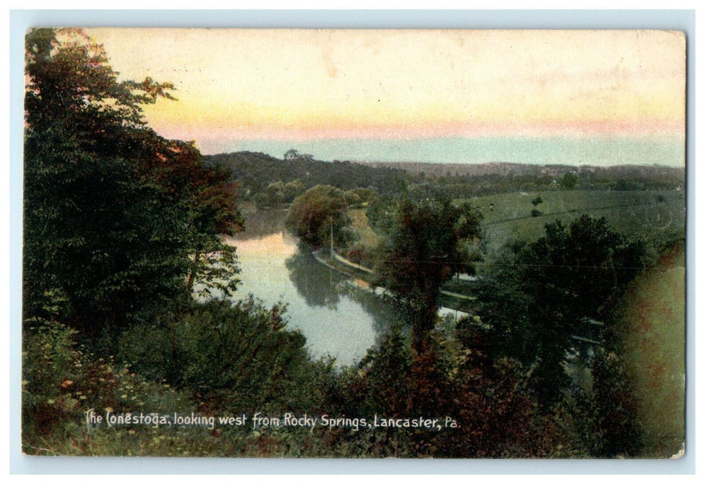 1909 The Conestoga Looking West from Rocky Springs, Pennyslvania PA Postcard