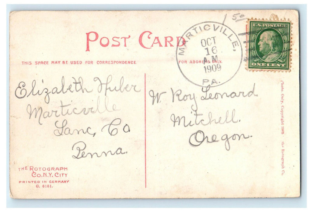 1909 The Conestoga Looking West from Rocky Springs, Pennyslvania PA Postcard