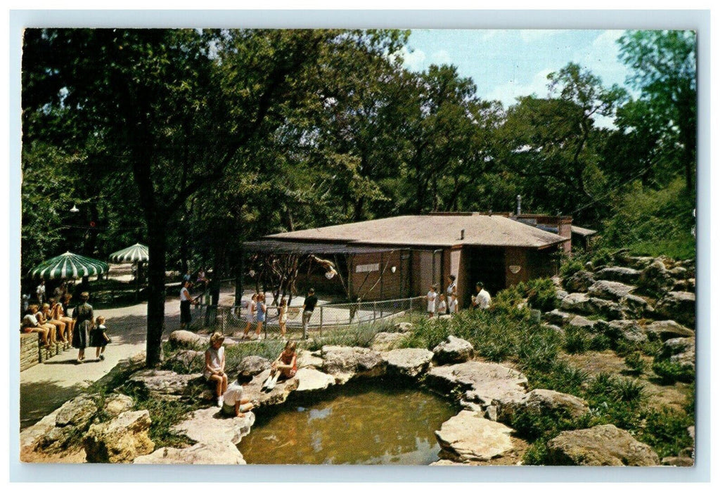 1963 Apes House Cage And Exterior Zoological Park Forth Worth Texas TX  Postcard