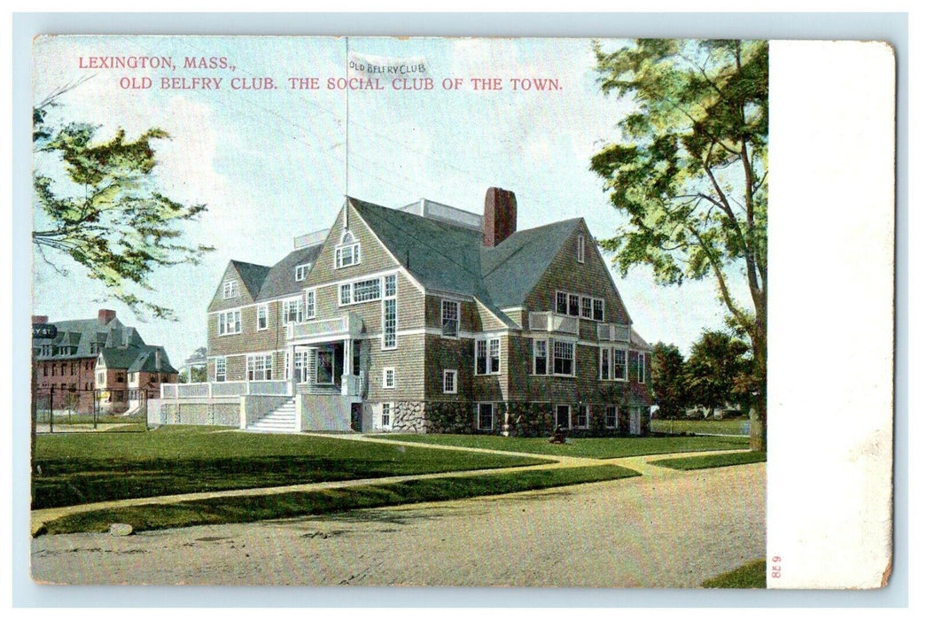 Old Belfry The Social Club Of Town Lexington Massachusetts MA Unposted Postcard