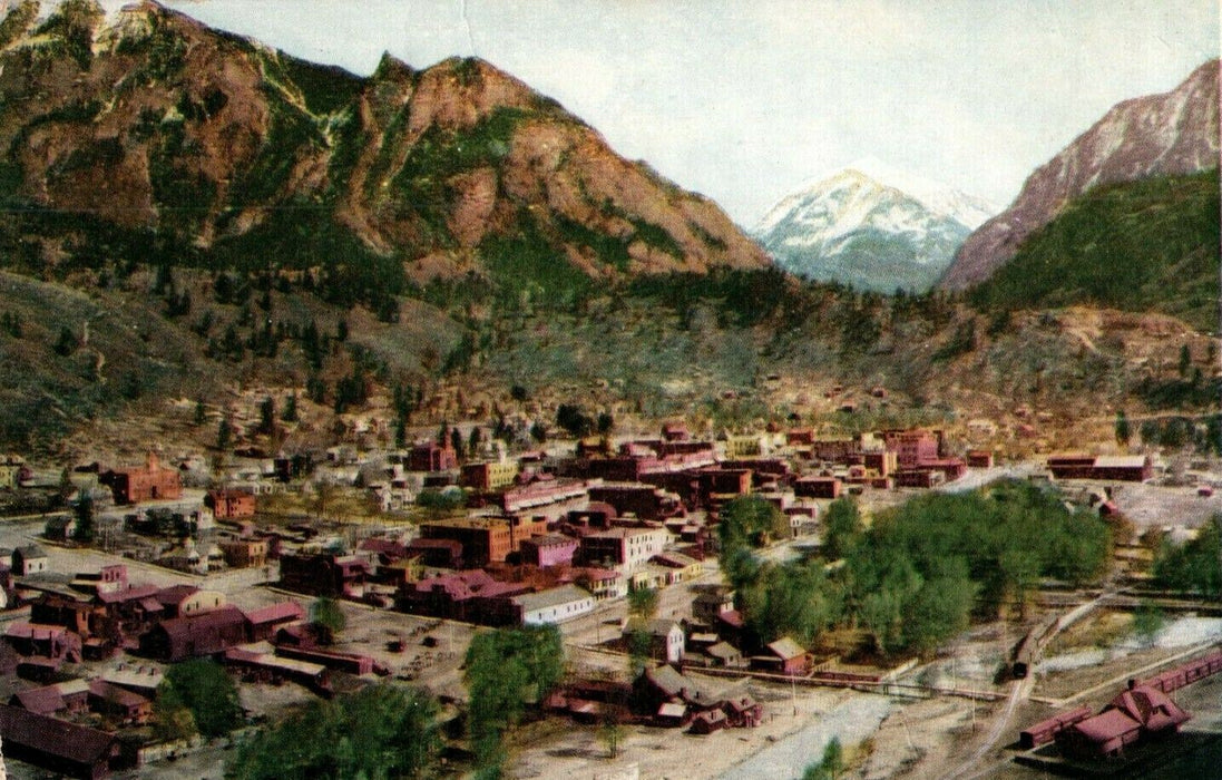 1908 Ouray Bird's Eye View Colorado CO Grand Junction Postcard
