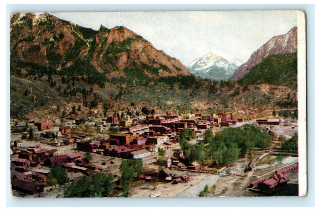 1908 Ouray Bird's Eye View Colorado CO Grand Junction Postcard