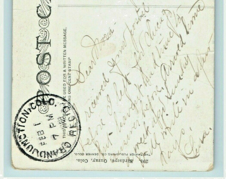 1908 Ouray Bird's Eye View Colorado CO Grand Junction Postcard