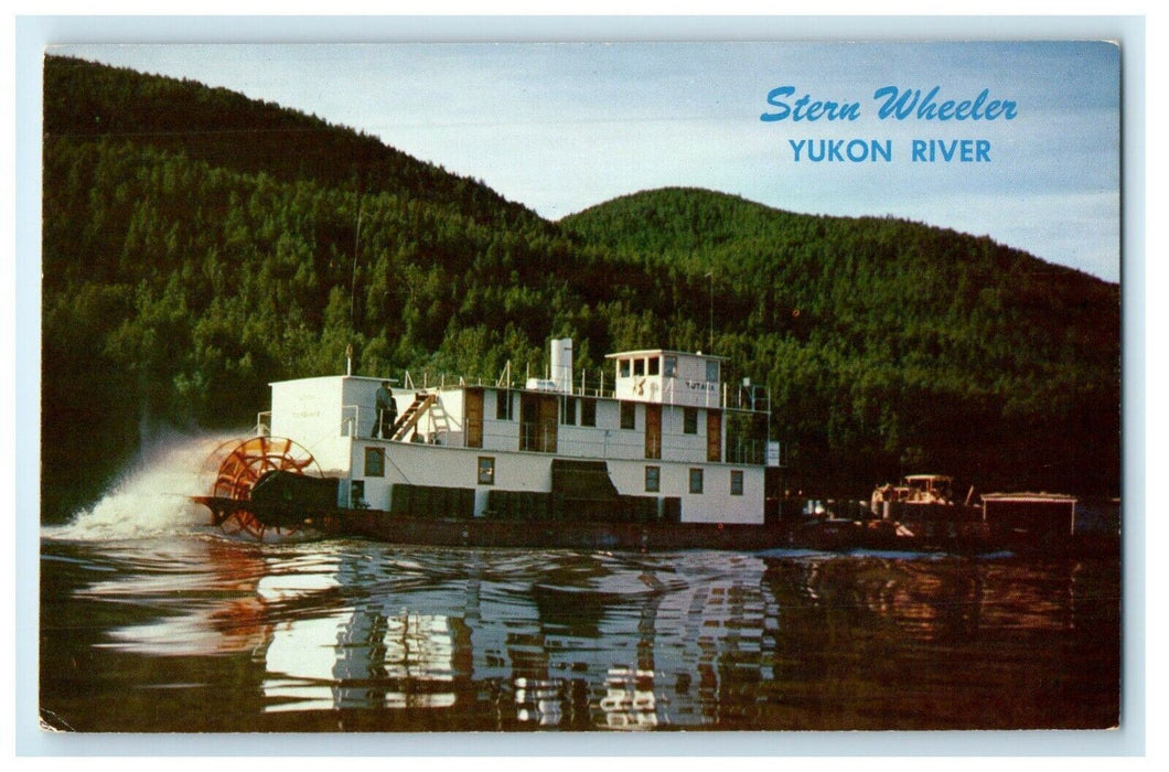 Stern Wheeler Yukon River Boat Summer On Big River In Alaska AK Vintage Postcard