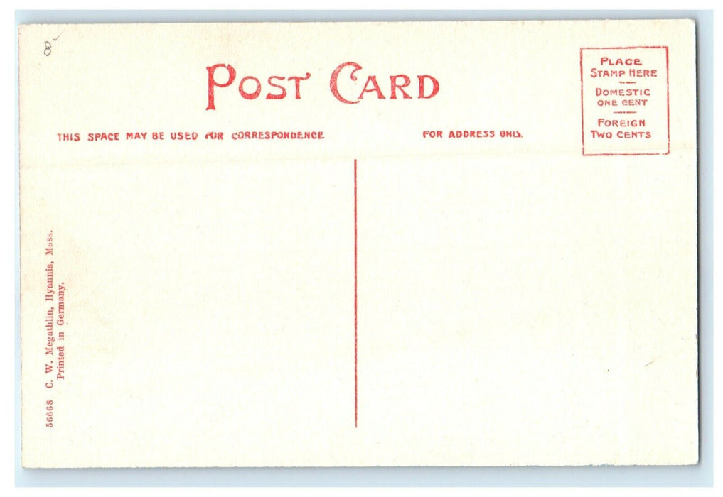 c1927 Entrance to Dormitory Hyannis Massachusetts MA Antique Unposted Postcard
