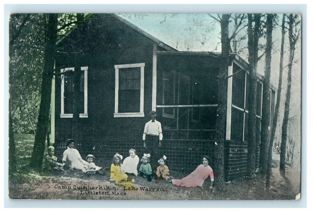 Camp Quitcherkikin Lake Warren Littleton Massachusetts MA Unposted Postcard