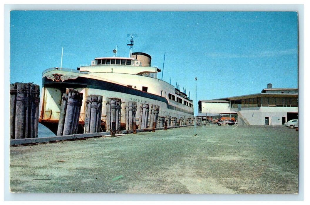 c1950's Ferry Boats Linking Kiptopeke Little Creek Norfolk Virginia VA Postcard