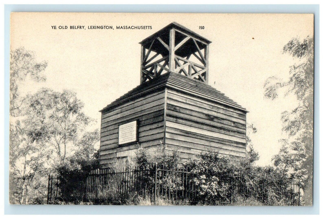 The Ye Old Belfry Wooden House Lexington Massachusetts MA Unposted Postcard