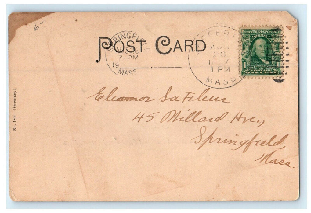 c1906 St Mary's Church and Parochial Residence, Massachusetts MA Postcard