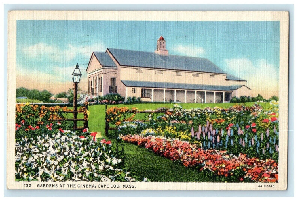 c1935 Gardens at the Cinema, Cape Cod Massachusetts MA Vintage Postcard