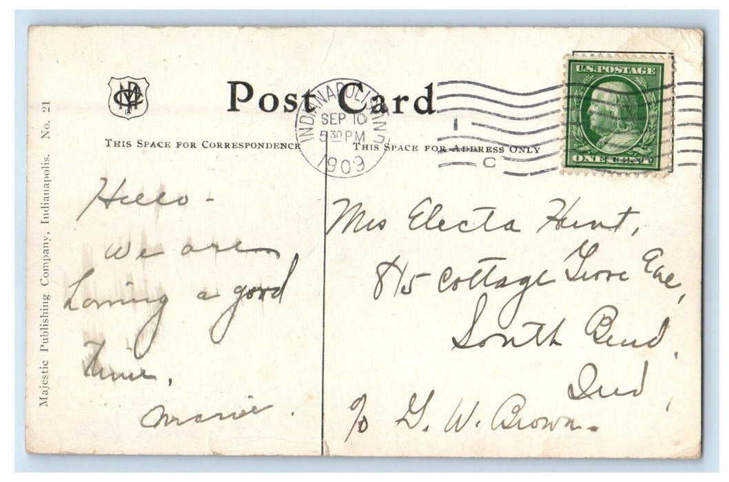 1909 English Hotel And Opera House Indianapolis Indiana IN Antique Postcard